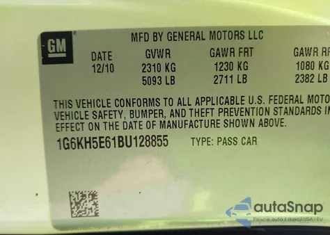 2011 Cadillac Dts Premium Collection из США, поврежденный, VIN 1G6KH5E61BU128855